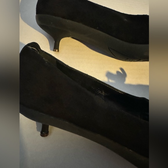 Vintage Fendi Kitten Heels, Black Suede Upper and Rubber Soles with Dust Bags - Picture 4 of 14